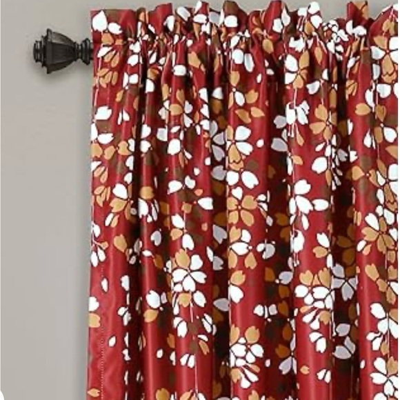 Lush Decor Weeping Flowers Room Darkening Curtain Panel Pair - Picture 2 of 9
